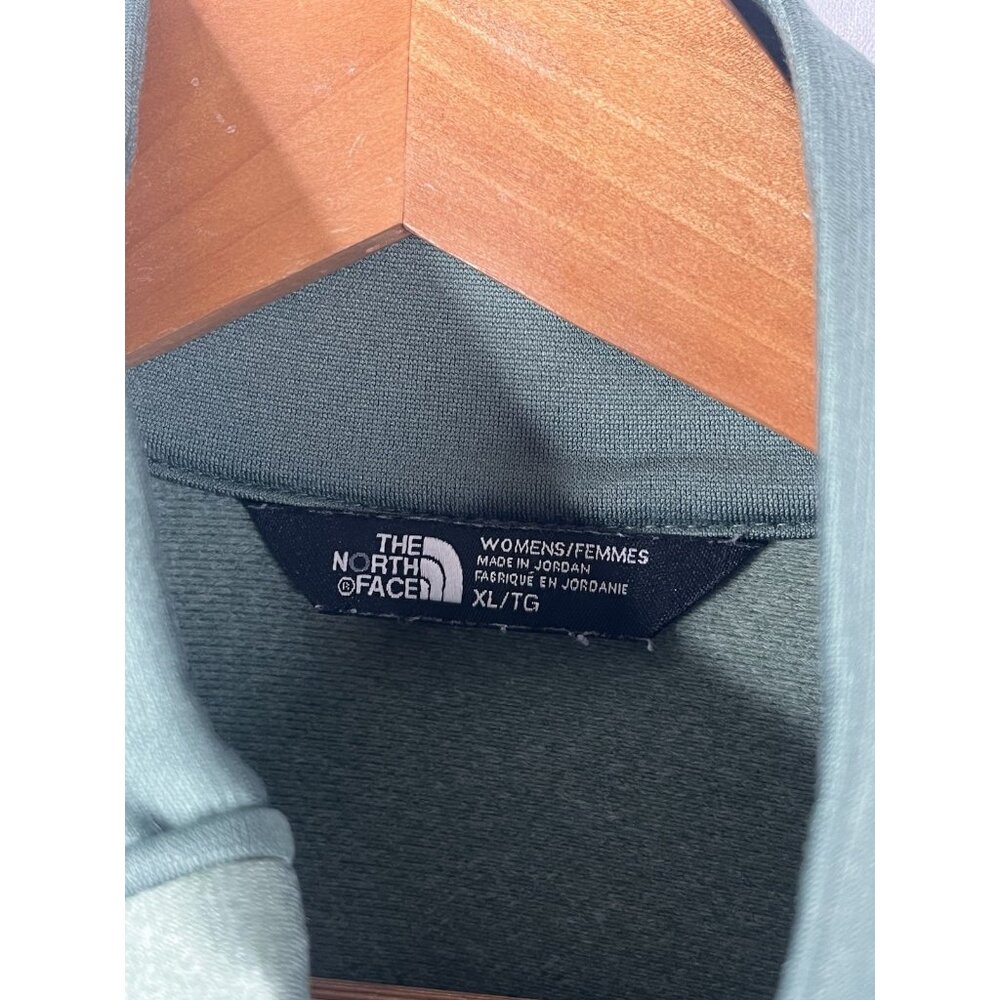 THE NORTH FACE Women's Green 1/4 Zip Popover Sweatshirt XL - Picture 4 of 5